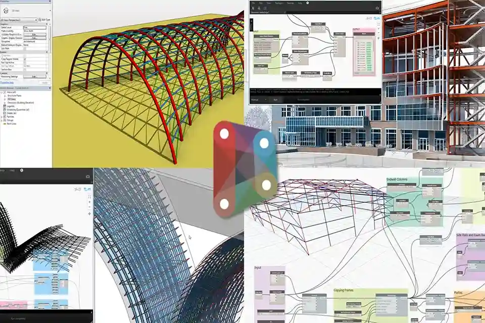 Autodesk Revit + Dynamo (برای مدلسازی اطلاعات ساختمان و طراحی مولد)