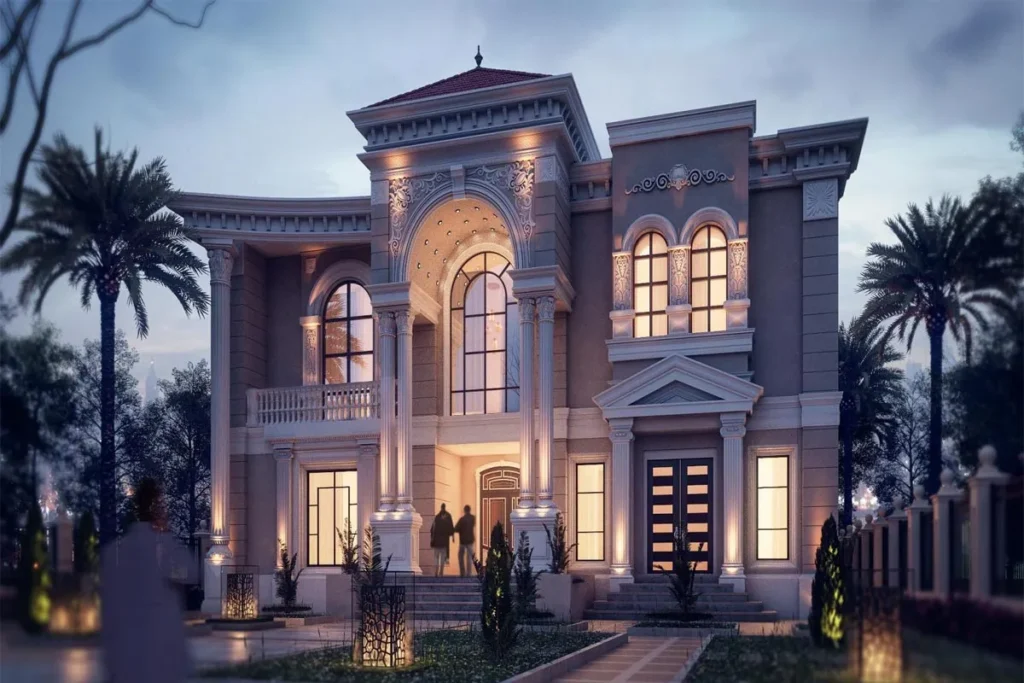 نورپردازی ویلاهای کلاسیک