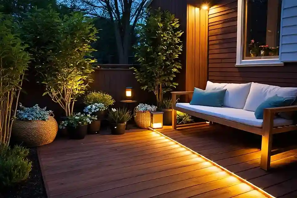 Lighting-small-gardens_1 نورپردازی تراس