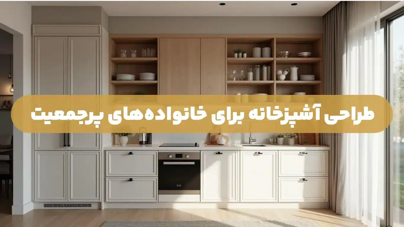 طراحی آشپزخانه برای خانواده های پرجمعیت