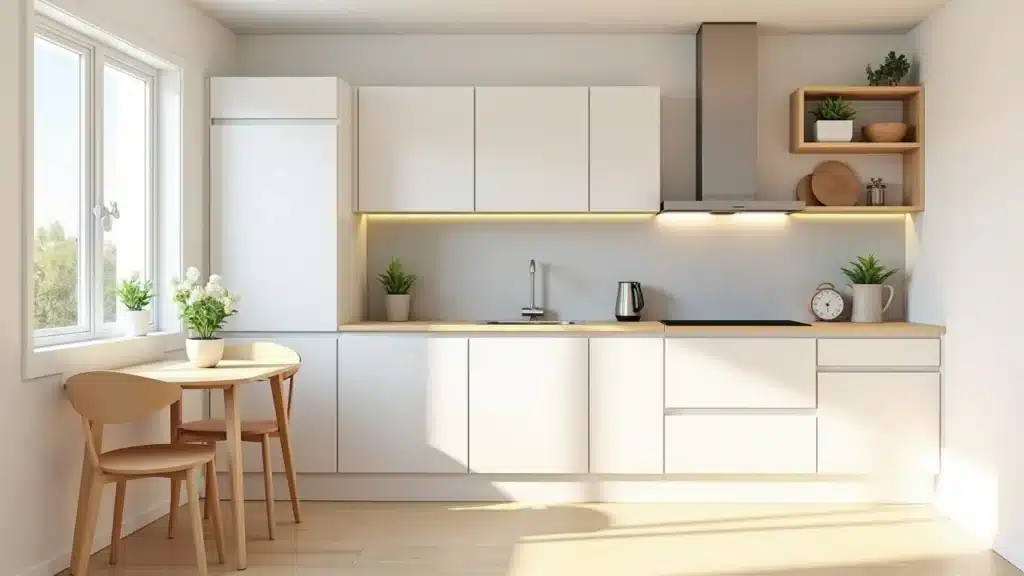 طراحی رنگ آشپزخانه کوچک در اصفهان