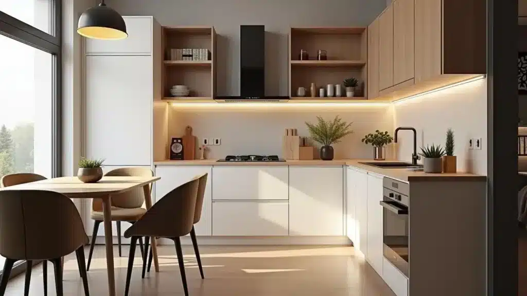 چیدمان کابینت زیر گاز