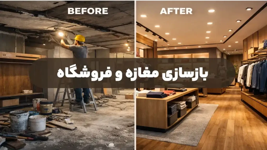 بازسازی مغازه و فروشگاه